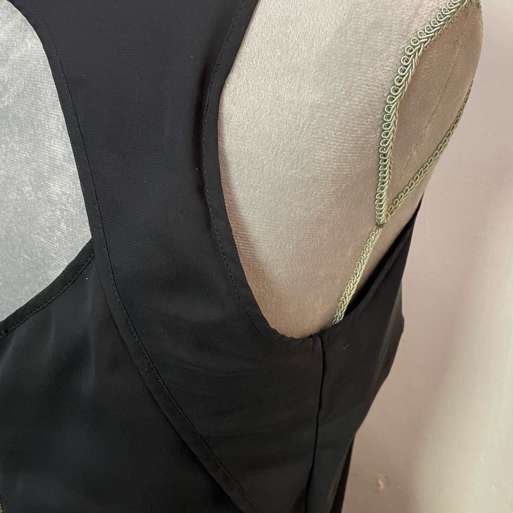 #0156 The Limited Black Sheer Overlay Open Back High-Low Dress-4 - Picture 9 of 12
